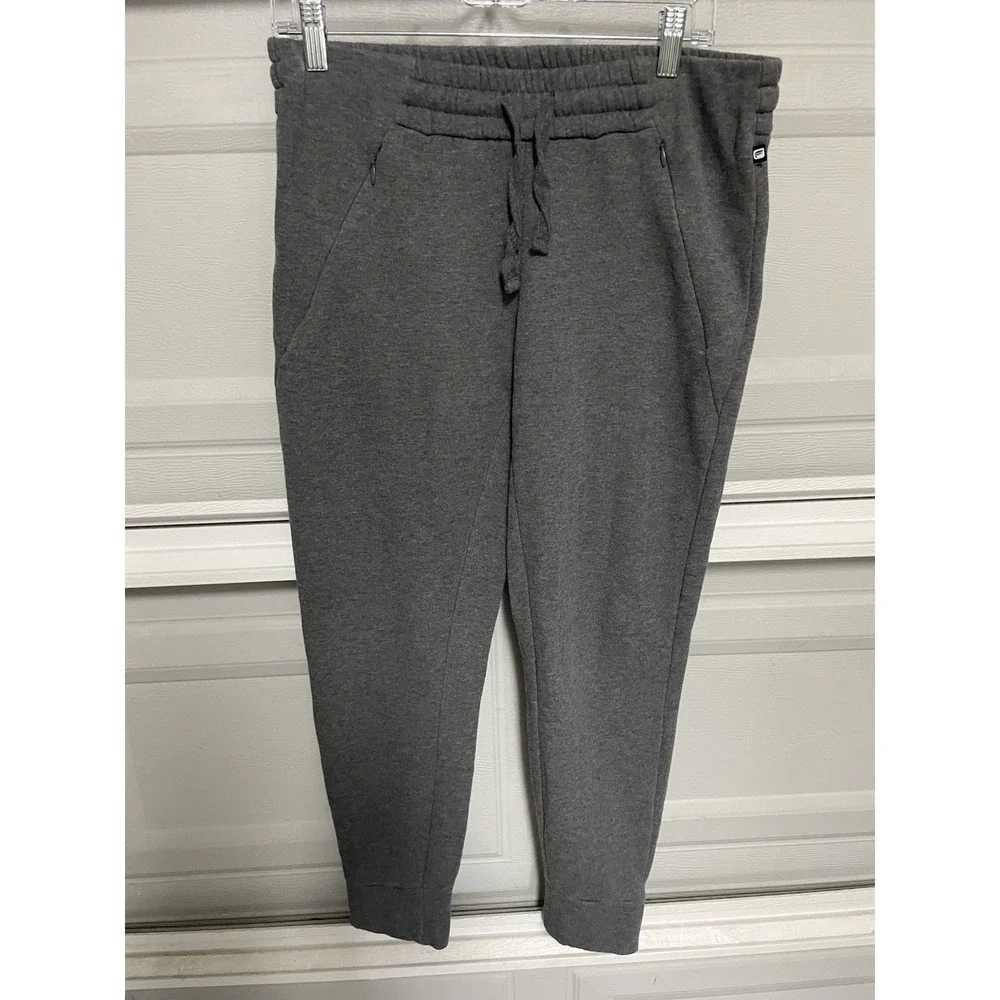 Fabletics Womens Joggers size M Heather Grey Sweatpants Zip Pockets athleteisure